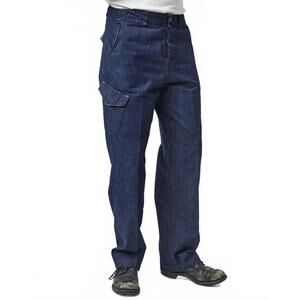 NEW INDIGOFERA dunton relaxed fit cargo jeans in blue